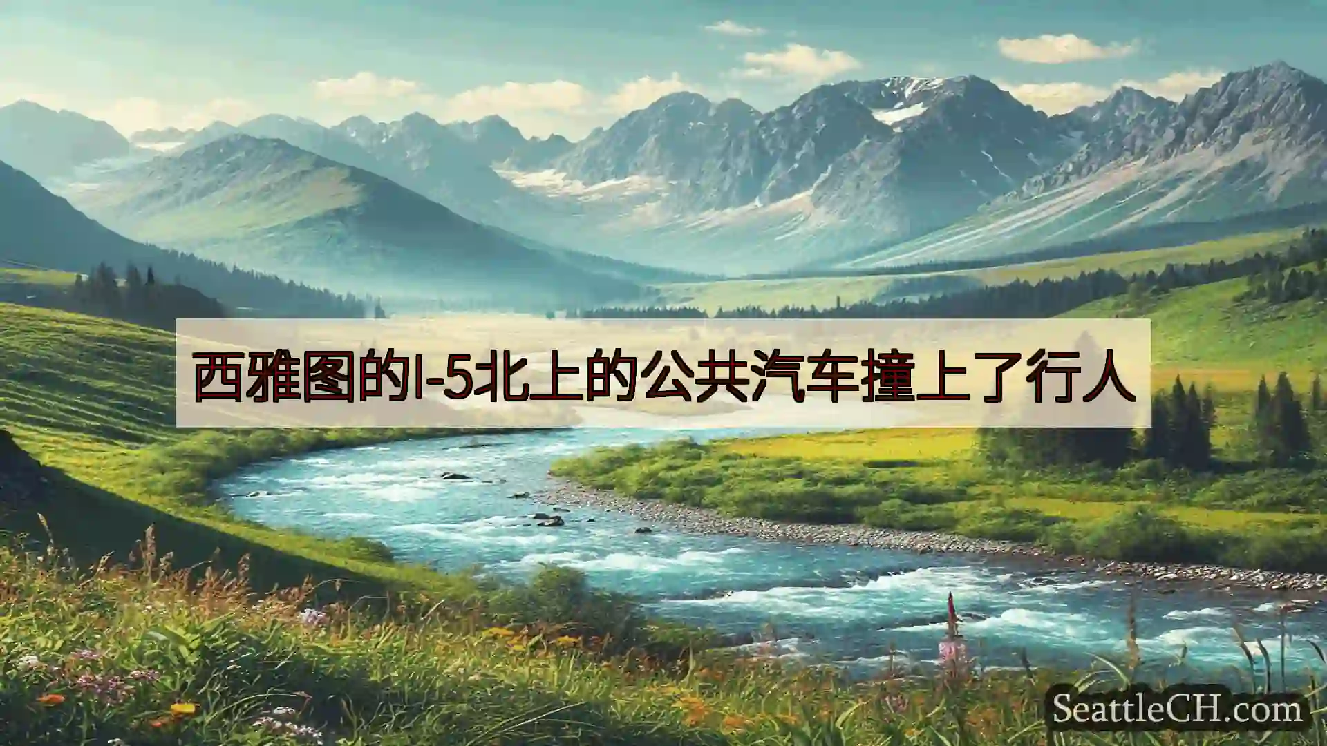 西雅图新闻 西雅图的I-5北上的公共汽车撞上了行人