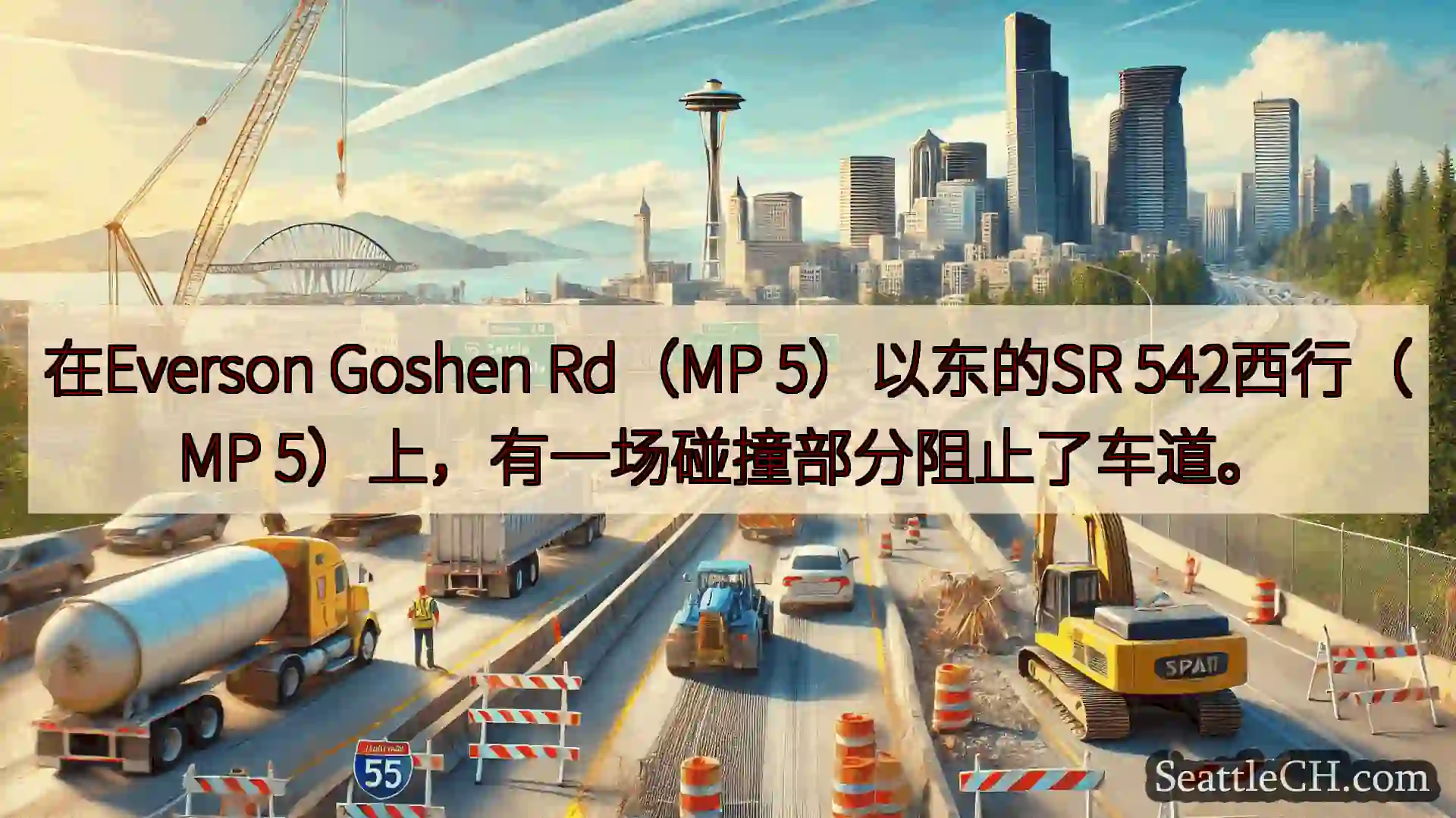 西雅图交通新闻 在Everson Goshen Rd（MP 5）以东的SR