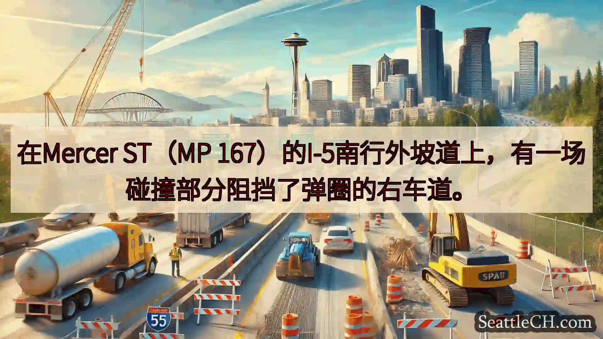 西雅图交通新闻 在Mercer ST（MP