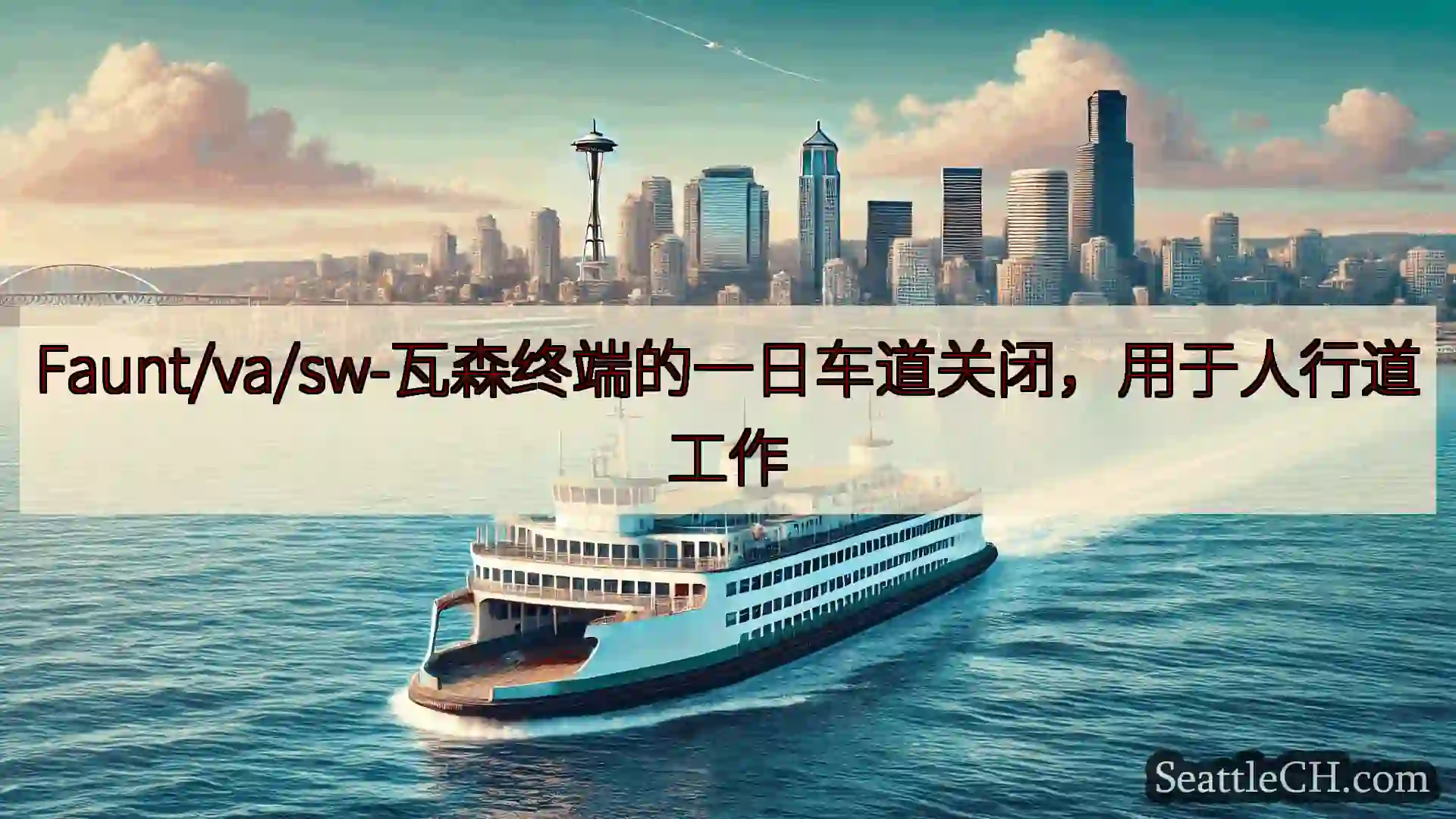 西雅图渡轮新闻 Faunt/va/sw-瓦森终端的一日车道关闭，用于人行道工作http