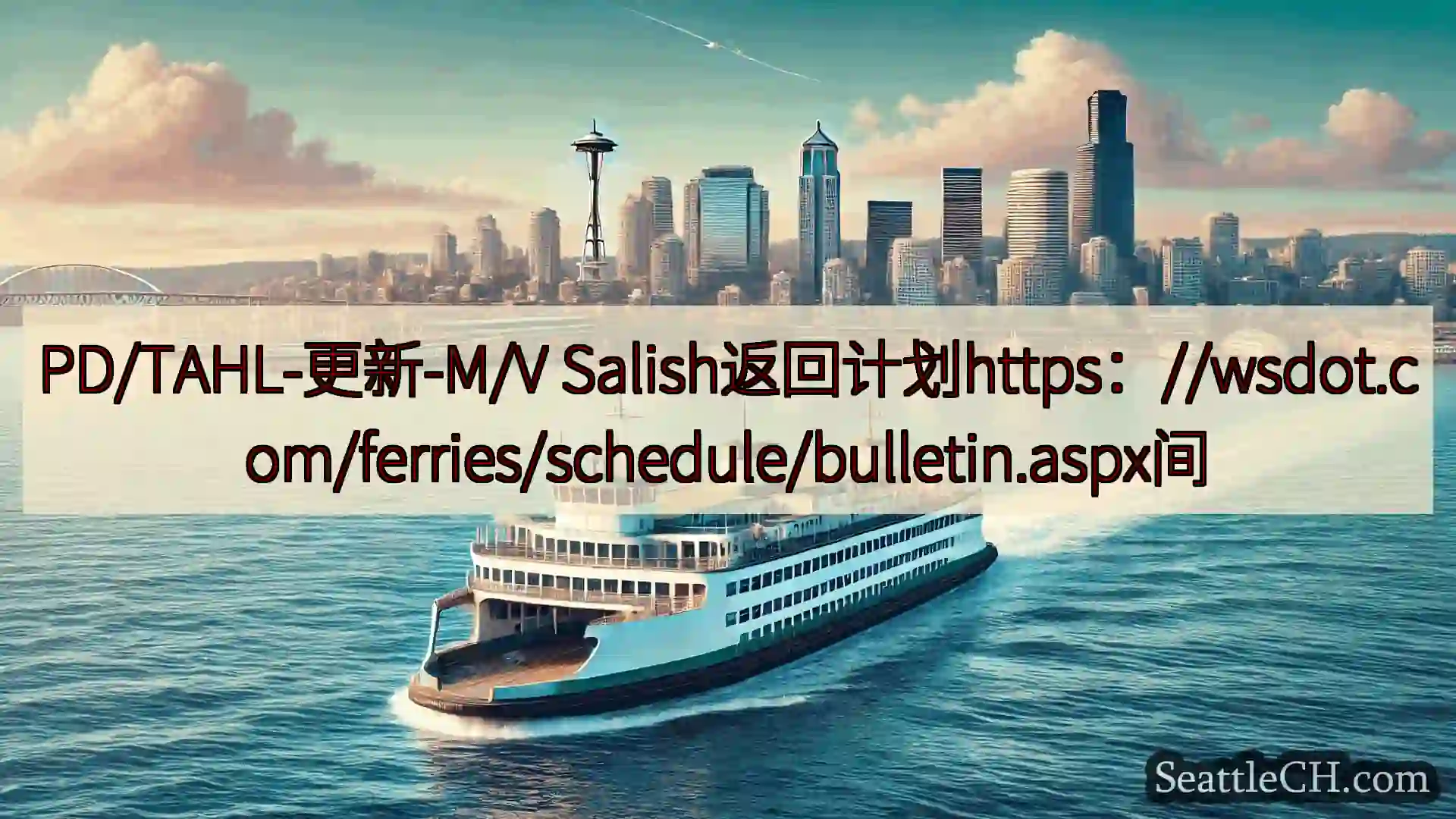 西雅图渡轮新闻 PD/TAHL-更新-M/V