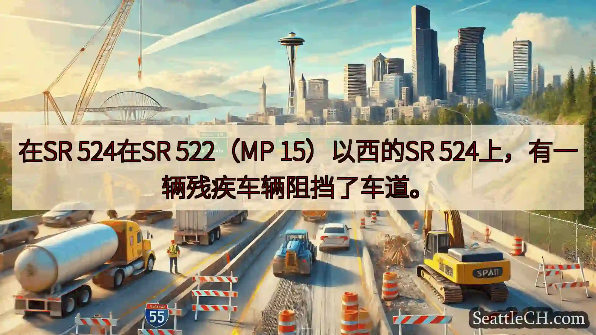 西雅图交通新闻 在SR 524在SR 522（MP 15）以西的SR