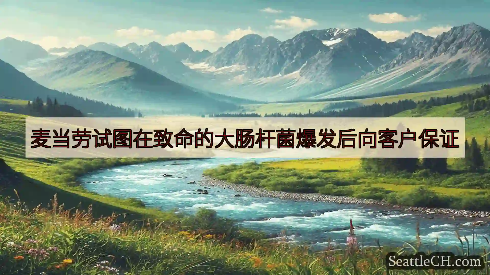 西雅图新闻 麦当劳试图在致命的大肠杆菌爆发后向客户保证