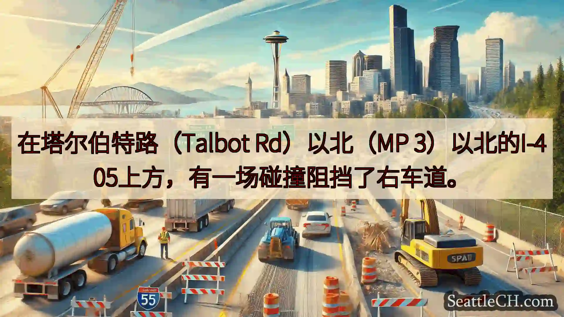 西雅图交通新闻 在塔尔伯特路（Talbot Rd）以北（MP