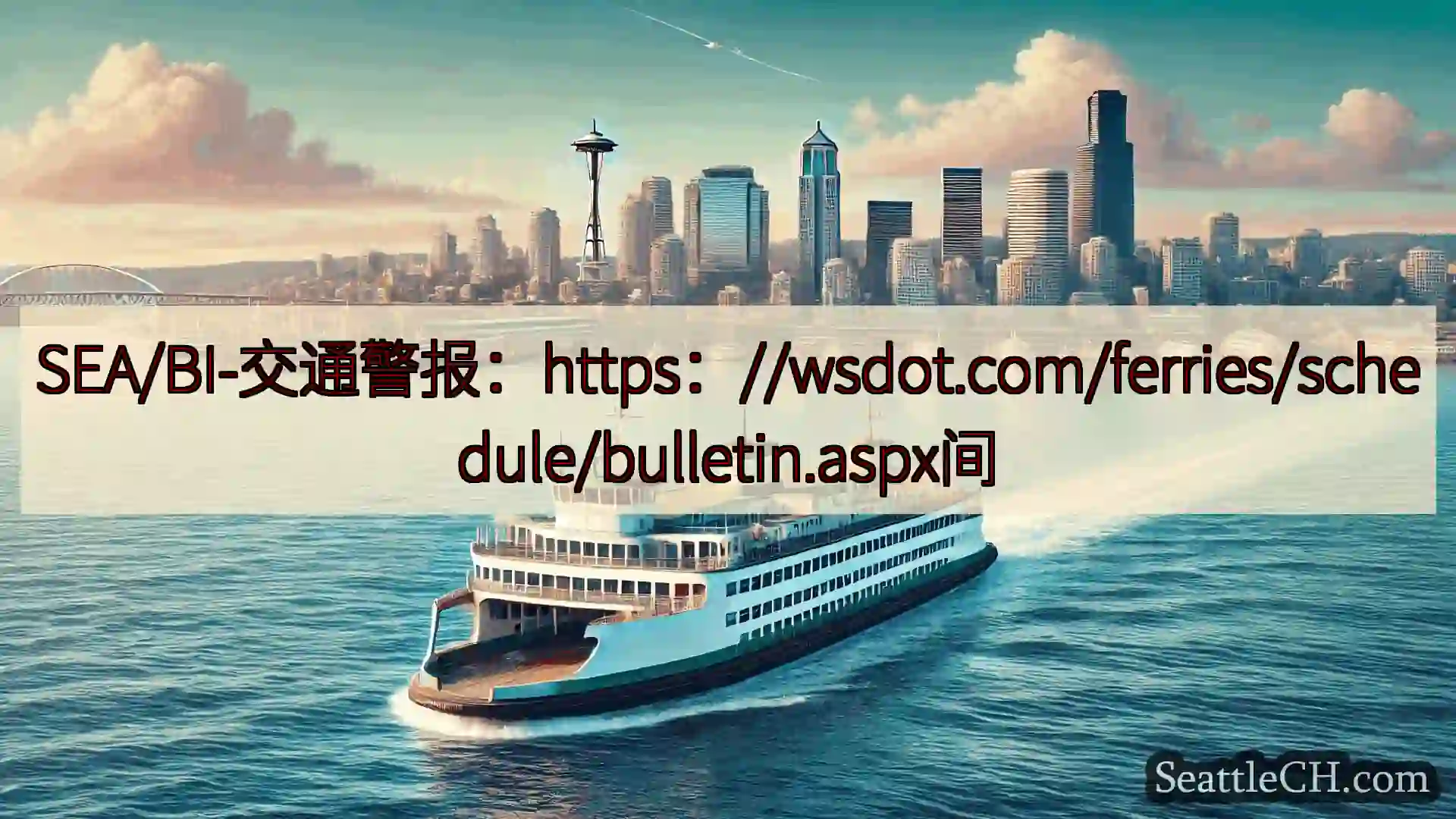 西雅图渡轮新闻 SEA/BI-交通警报：https：//wsdot.com/ferri