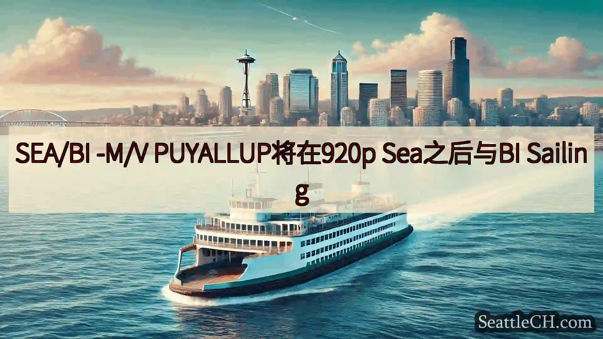 西雅图渡轮新闻 SEA/BI -M/V PUYALLUP将在920p