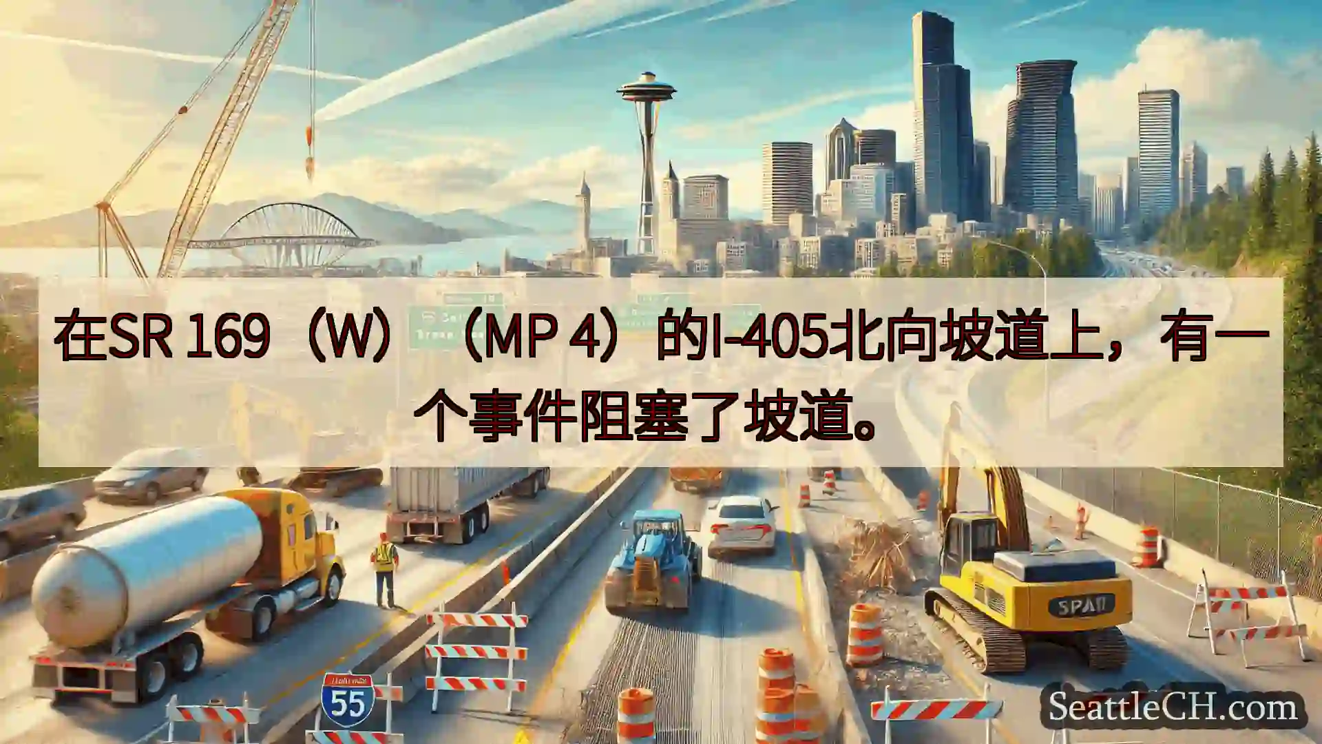 西雅图交通新闻 在SR 169（W）（MP