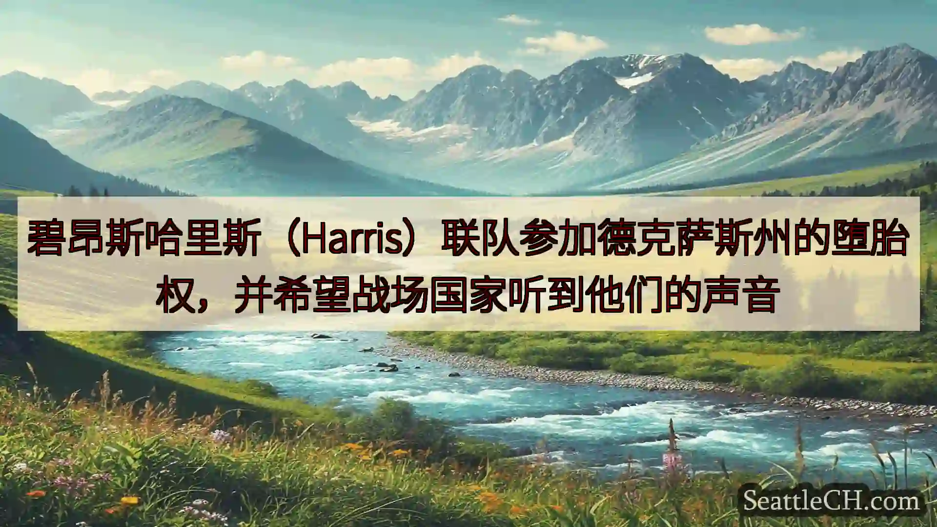 西雅图新闻 碧昂斯哈里斯（Harris）联队参加德克萨斯州的堕胎权，并希望战场国家