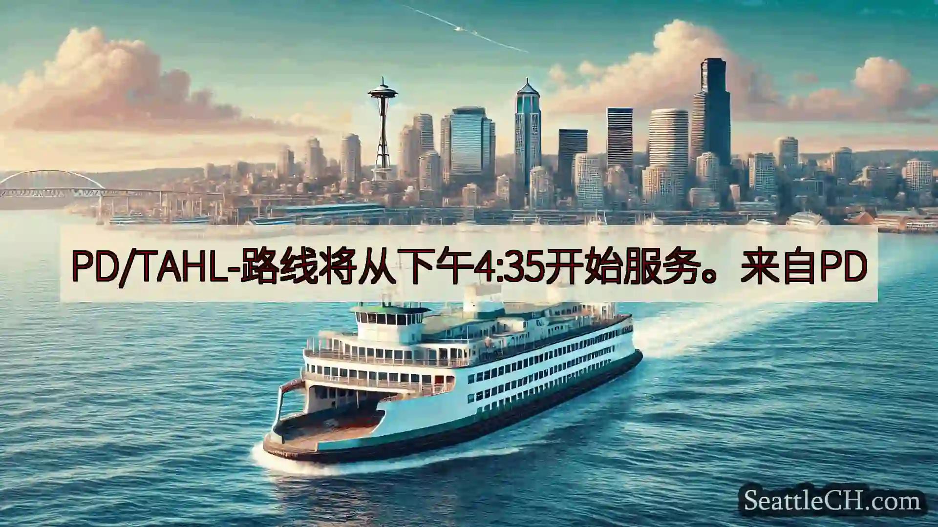西雅图渡轮新闻 PD/TAHL-路线将从下午4:35开始服务。来自PD