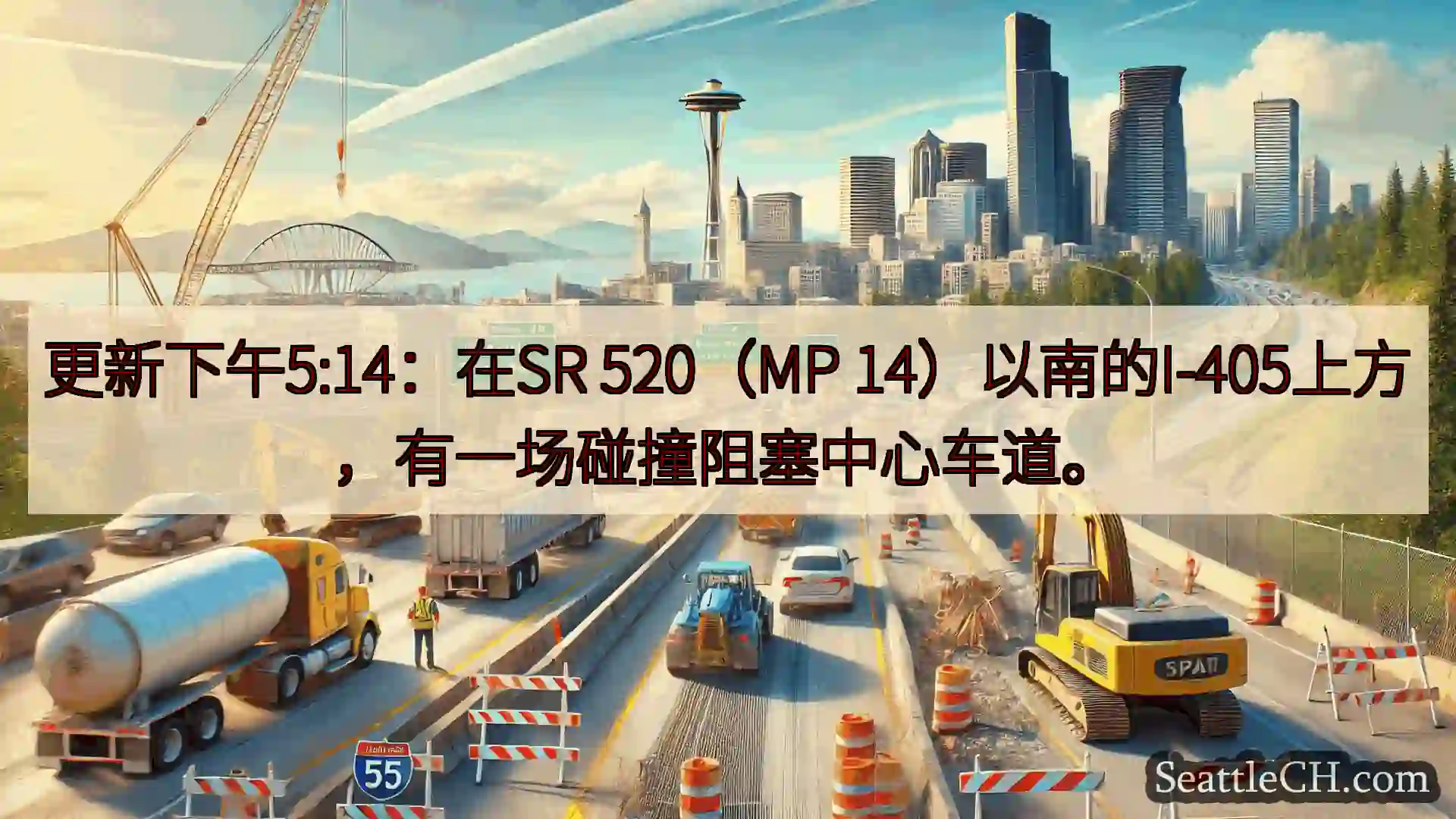西雅图交通新闻 更新下午5:14：在SR 520（MP