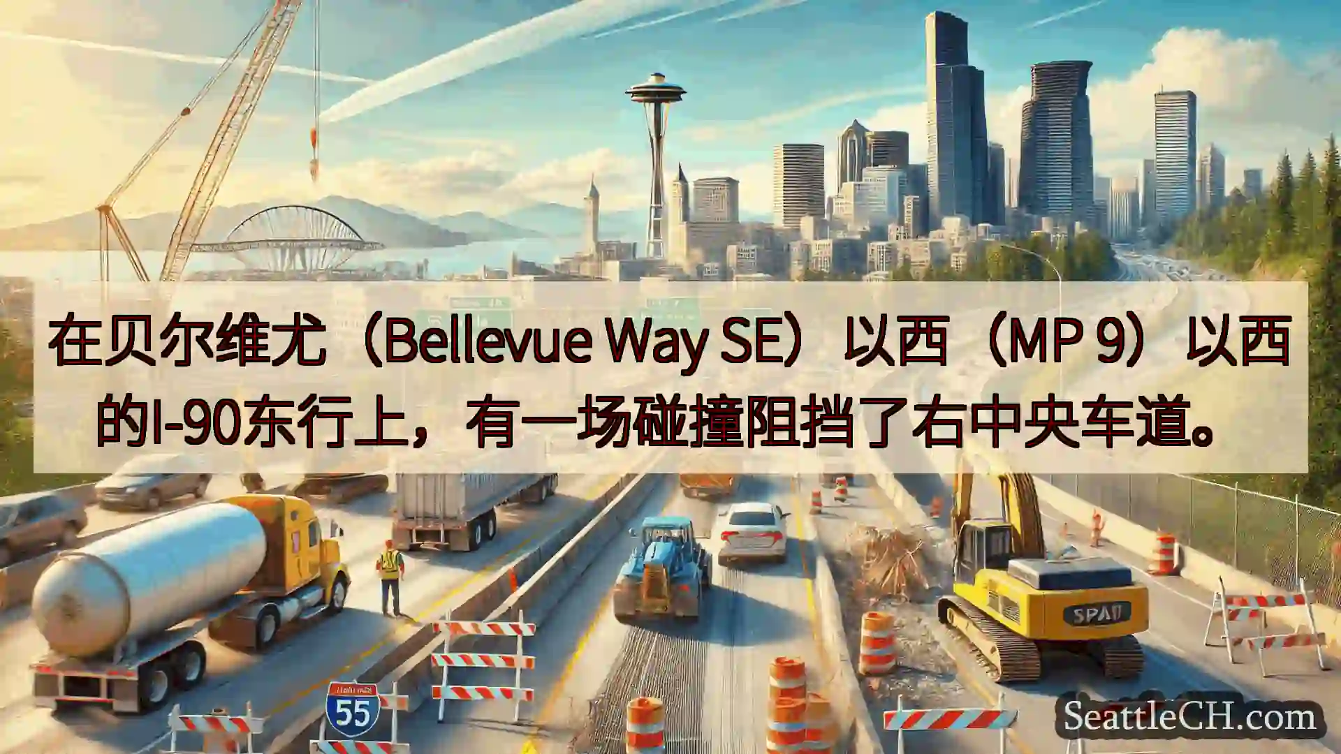 西雅图交通新闻 在贝尔维尤（Bellevue Way SE）以西（MP