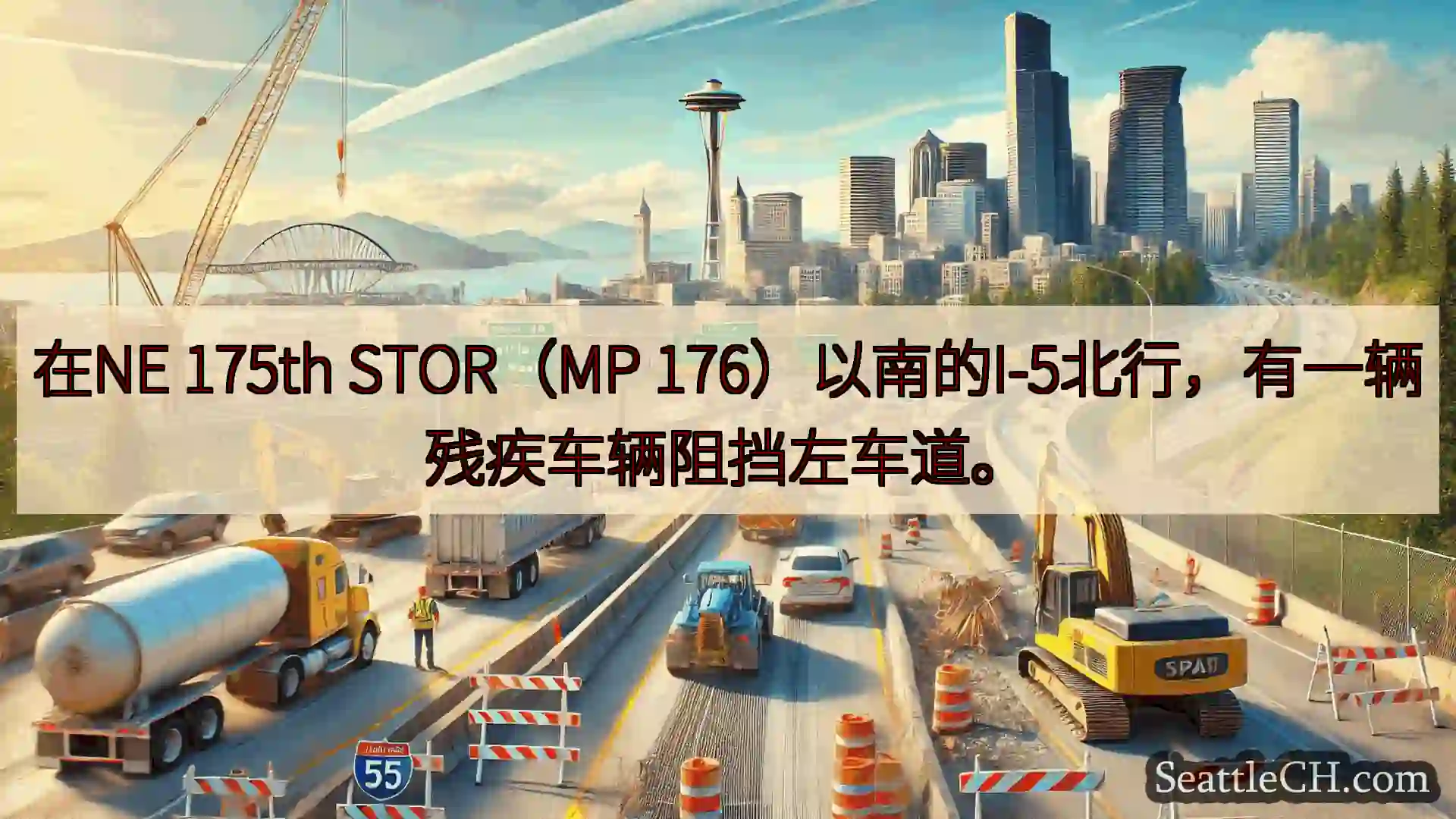 西雅图交通新闻 在NE 175th STOR（MP
