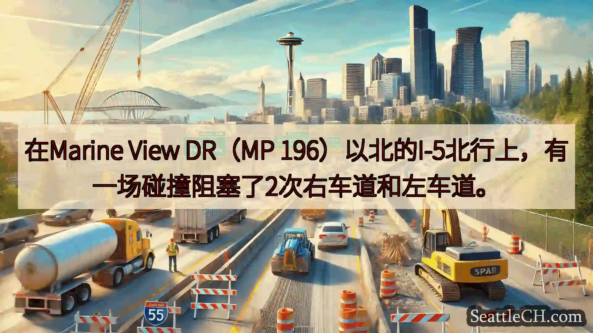 西雅图交通新闻 在Marine View DR（MP