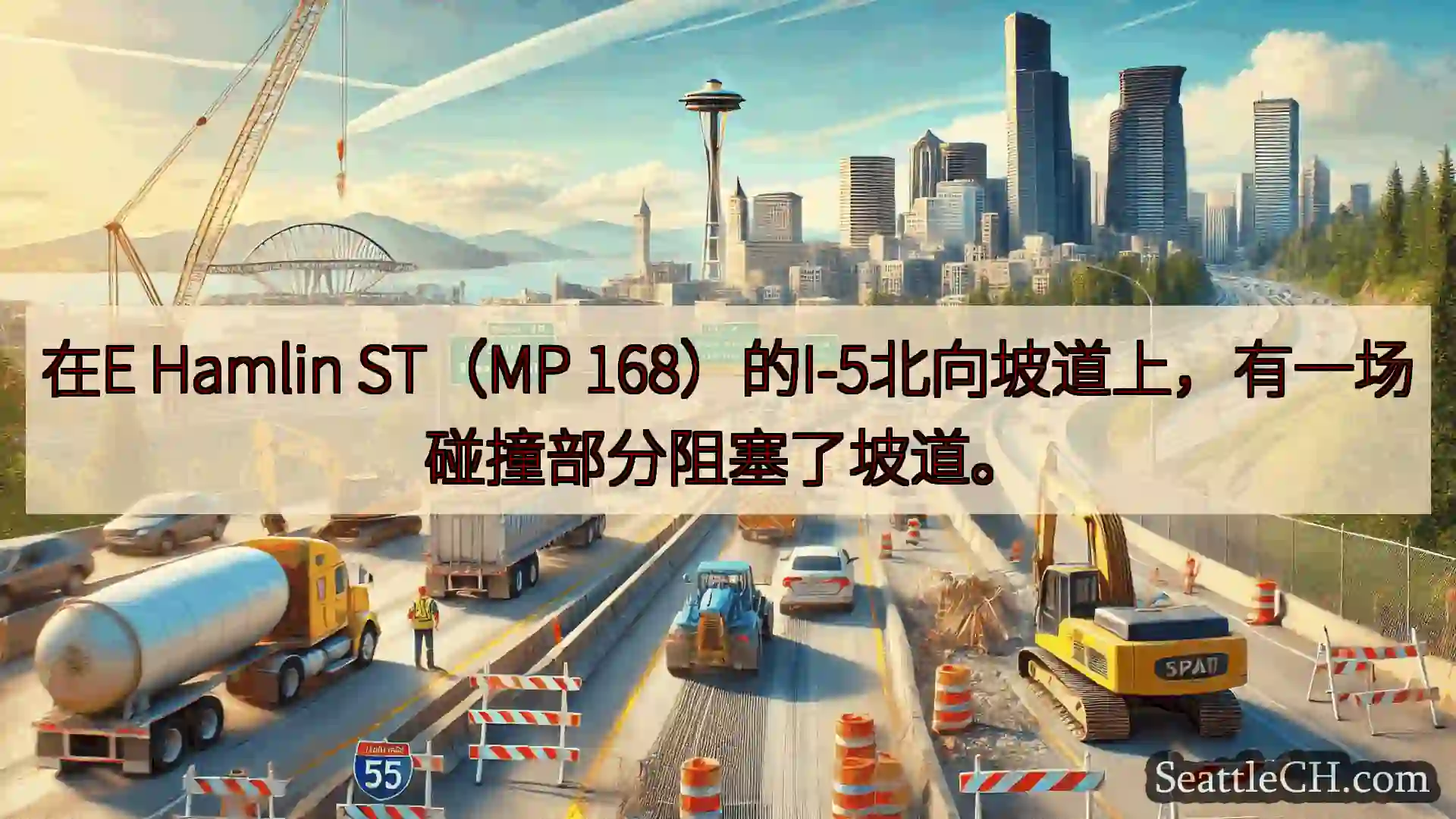 西雅图交通新闻 在E Hamlin ST（MP