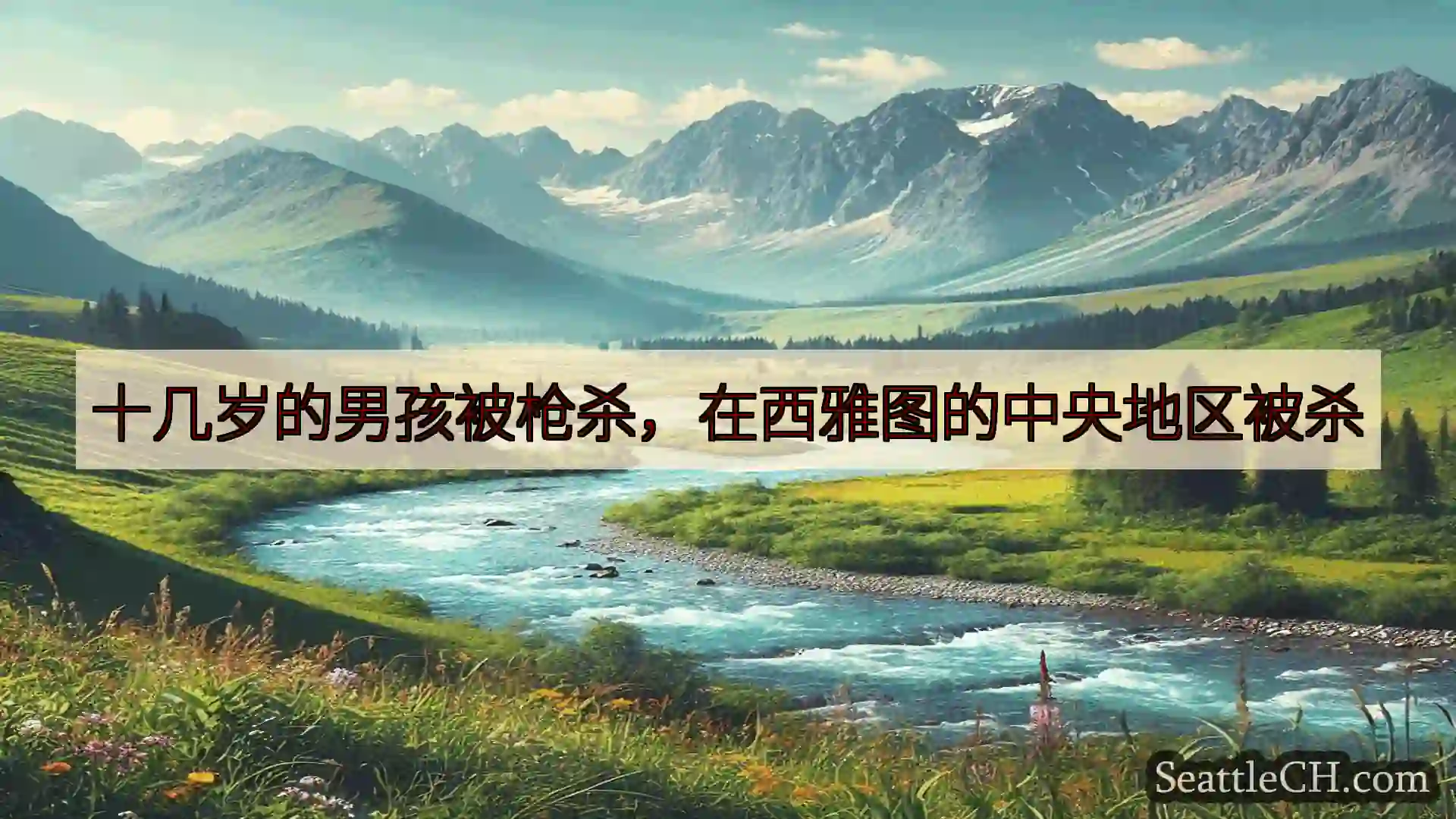 西雅图新闻 十几岁的男孩被枪杀，在西雅图的中央地区被杀
