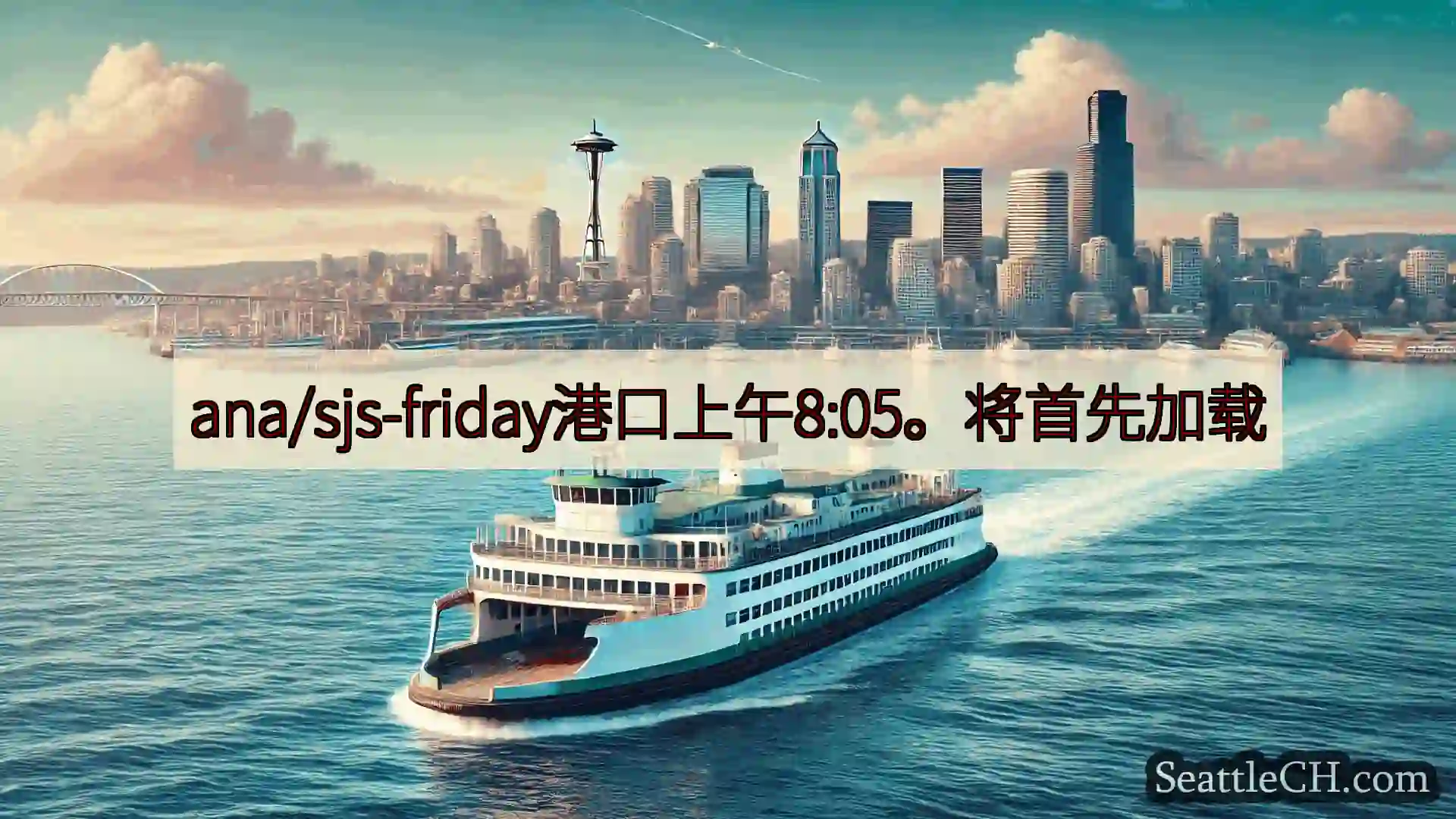 西雅图渡轮新闻 ana/sjs-friday港口上午8:05。将首先加载https:/