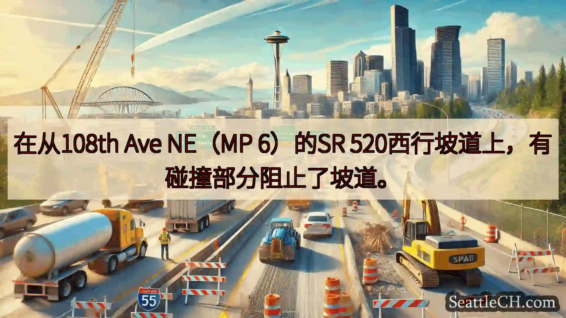 西雅图交通新闻 在从108th Ave NE（MP 6）的SR