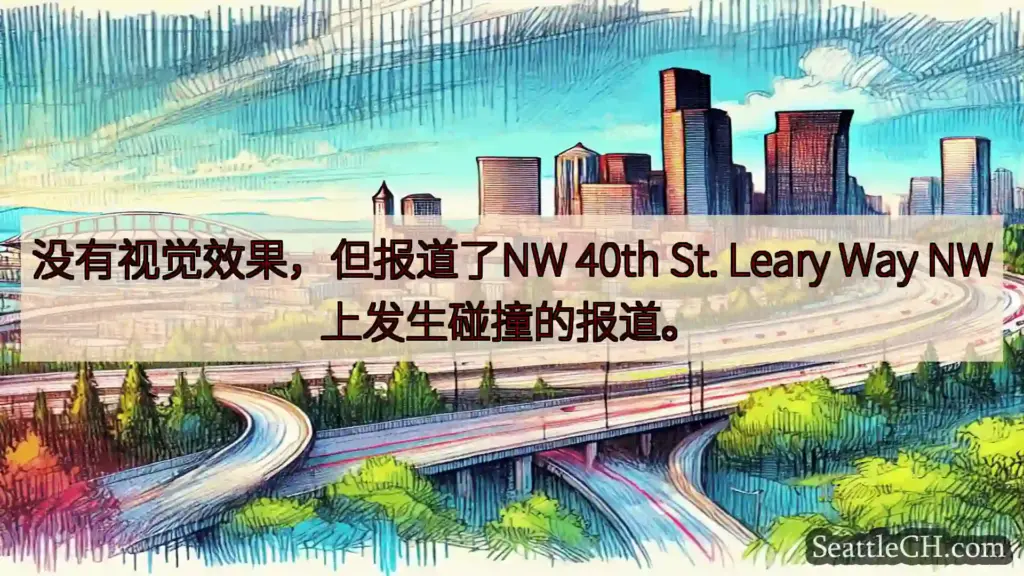 西雅图交通新闻 没有视觉效果，但报道了NW 40th St. Leary Way