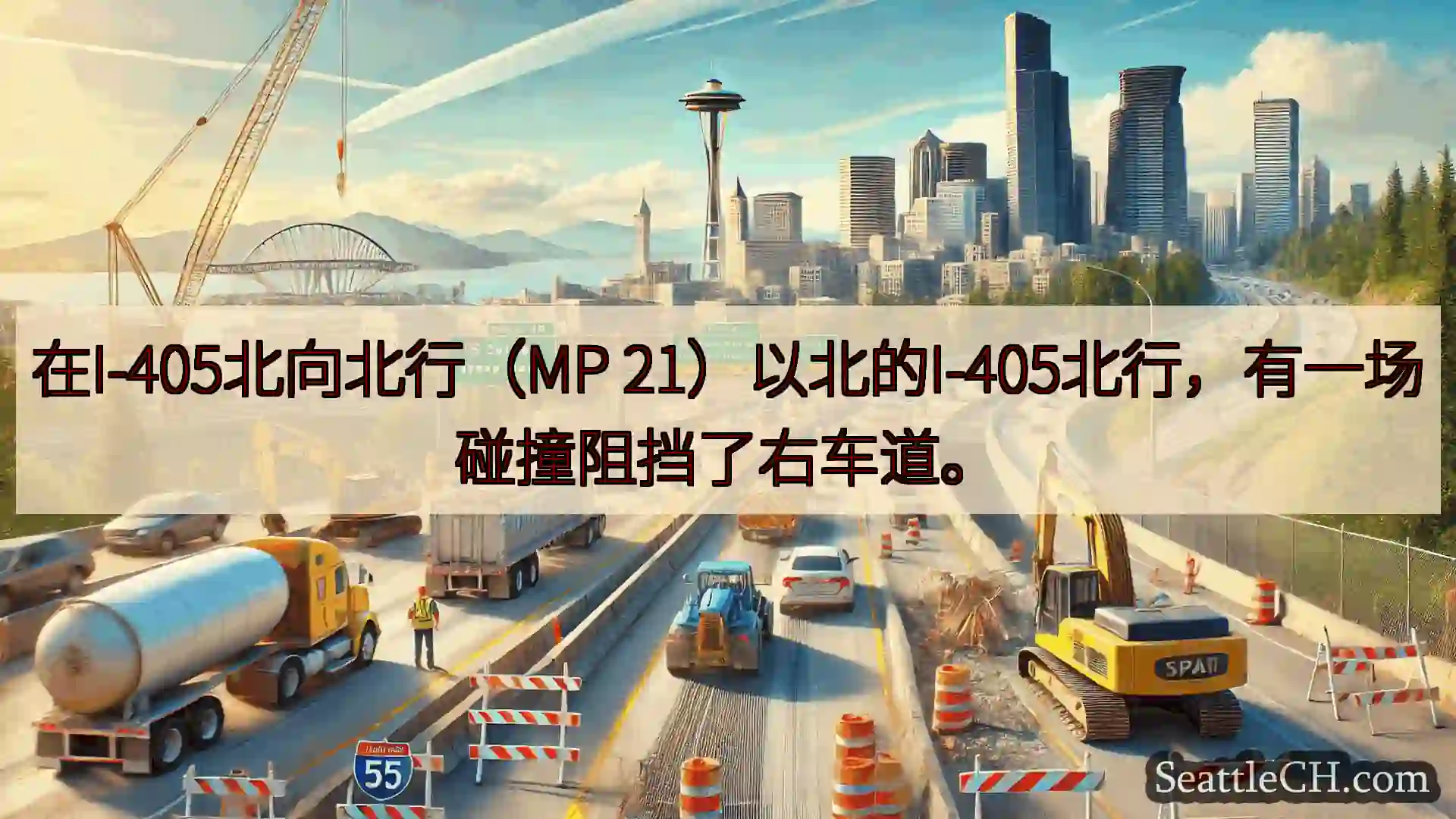 西雅图交通新闻 在I-405北向北行（MP