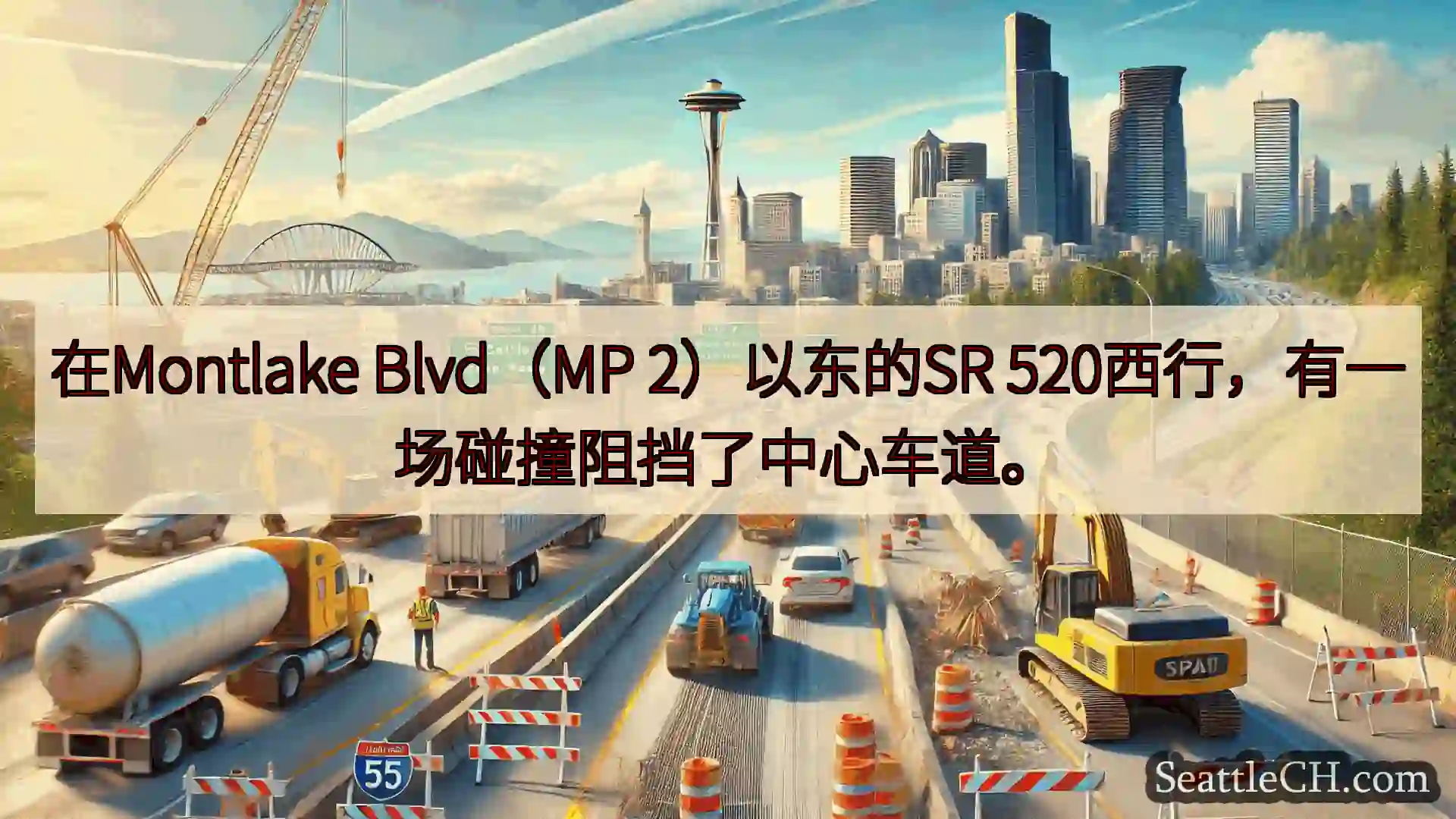 西雅图交通新闻 在Montlake Blvd（MP 2）以东的SR