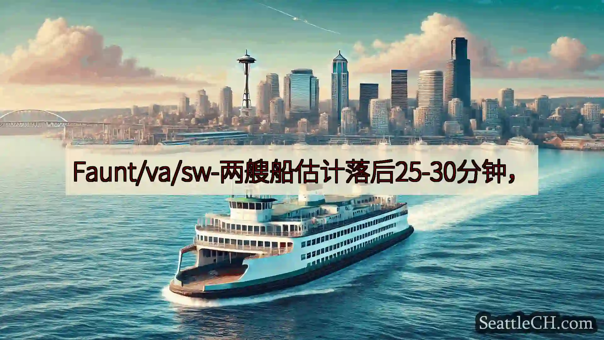 西雅图渡轮新闻 Faunt/va/sw-两艘船估计落后25-30分钟，https://