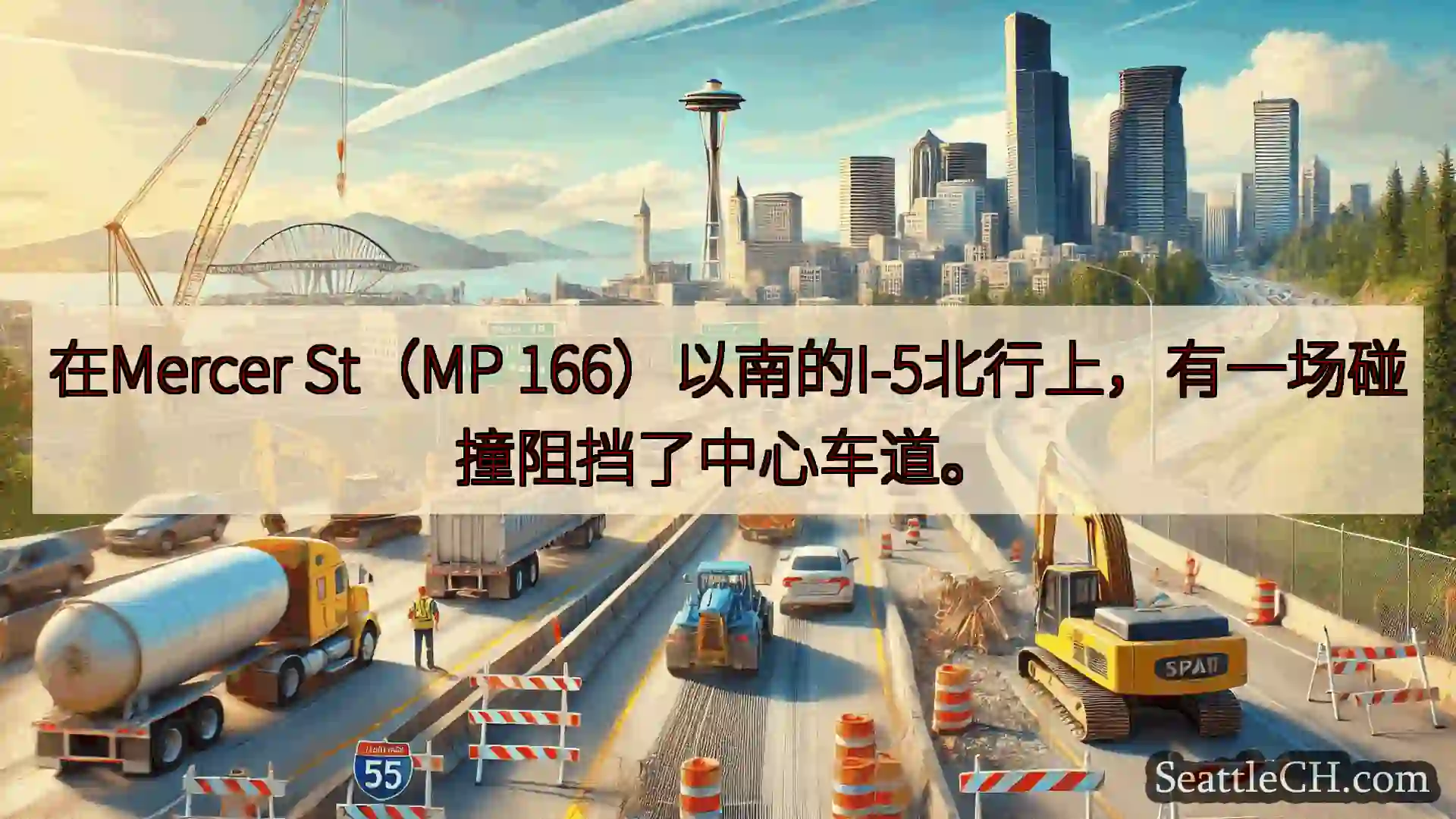 西雅图交通新闻 在Mercer St（MP