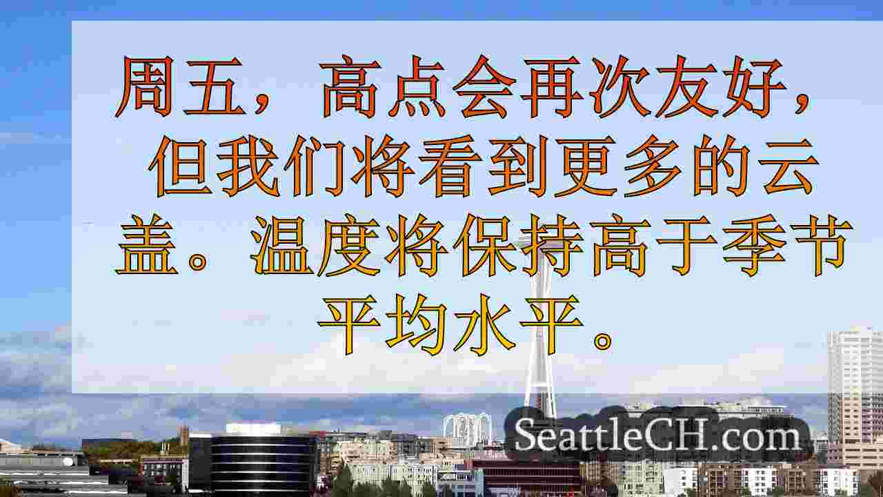 西雅图天气：安静的星期五，这个周末雨水回来