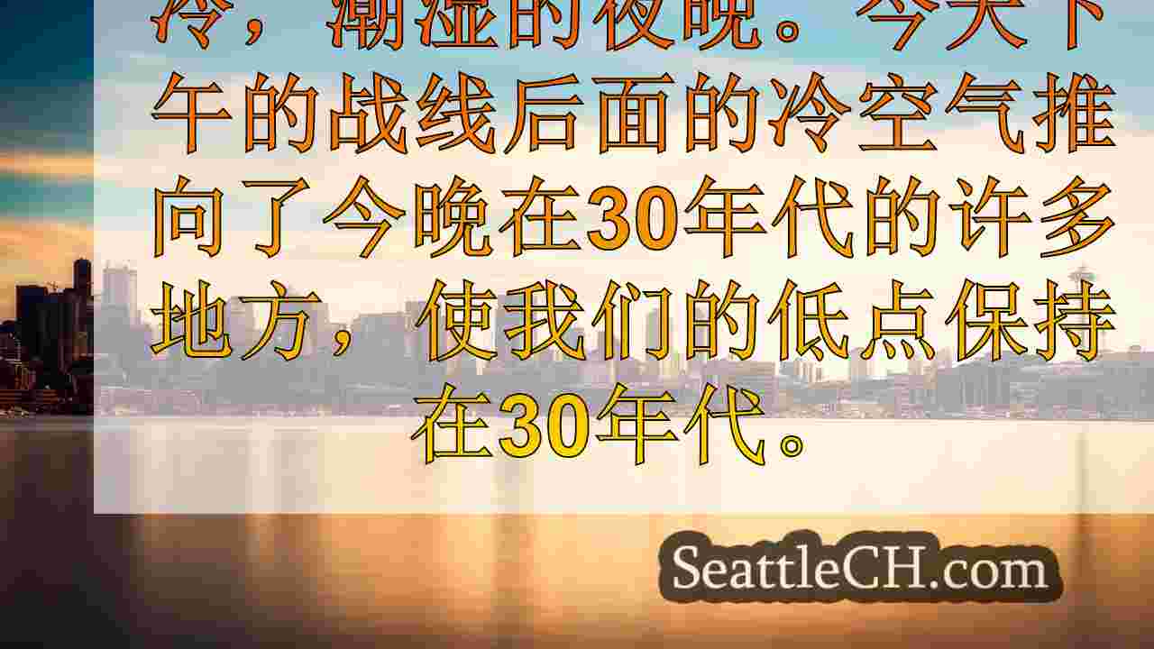 西雅图天气：散落的阵雨和山雪开始一周