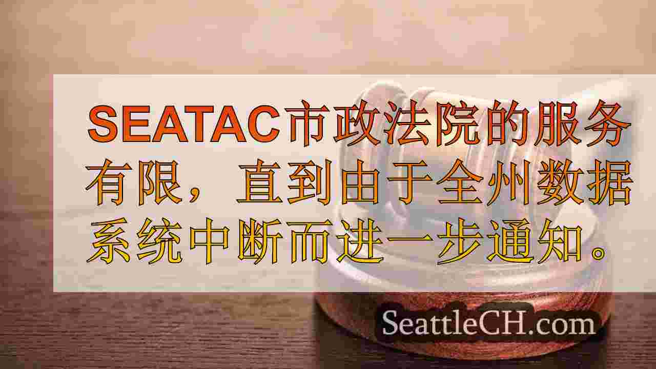 SEATAC市政法院限制在全州系统中断的情况下