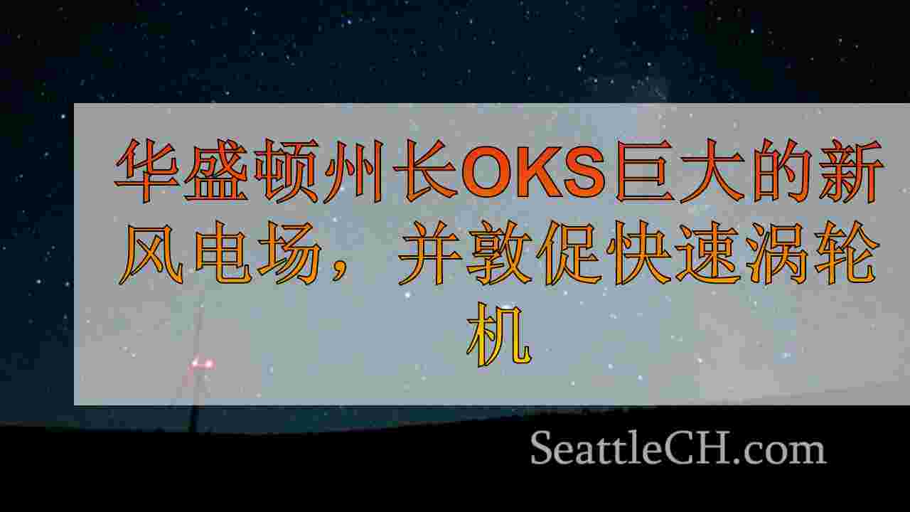 华盛顿州长OKS巨大的新风电场，并敦促Swift Turbine批准