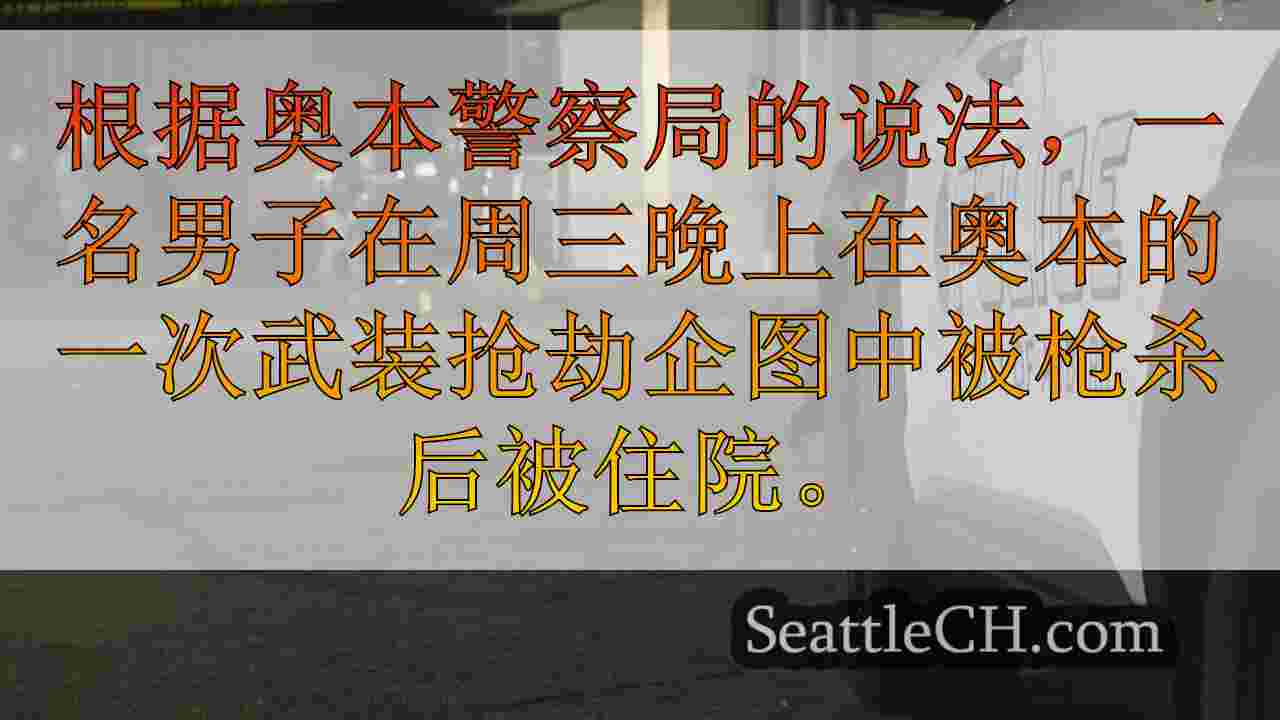 男子在武装抢劫期间被枪杀后住院