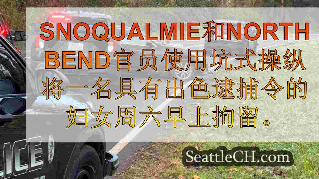 Snoqualmie追捕后逮捕了杰出逮捕令的妇女以维修