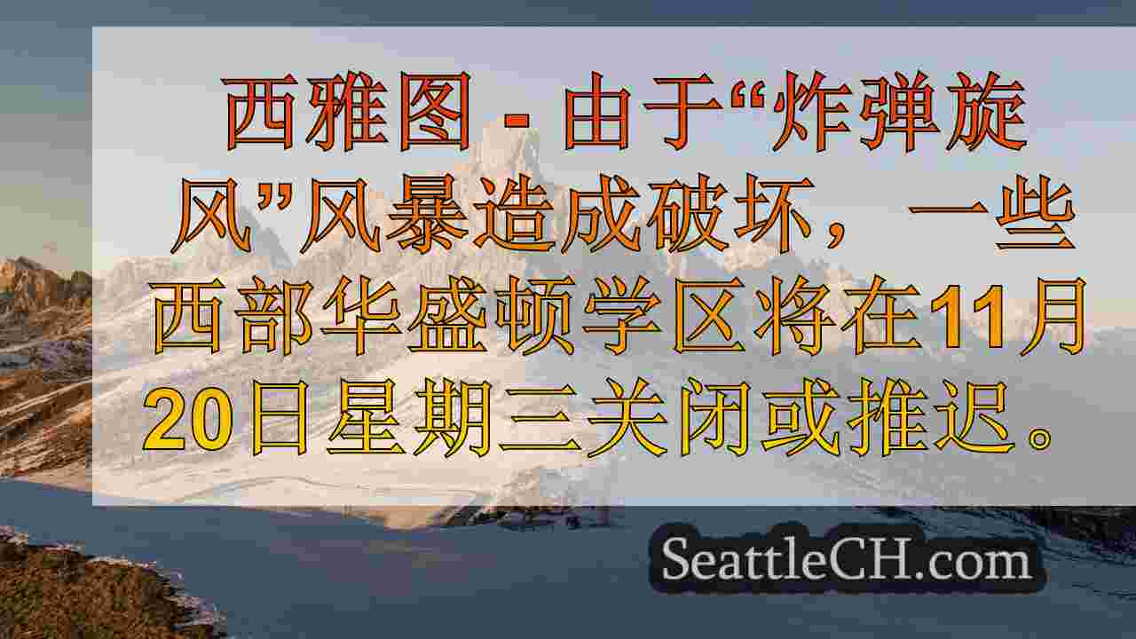 学校关闭：田径关闭，11月20日星期三在华盛顿西部的延误