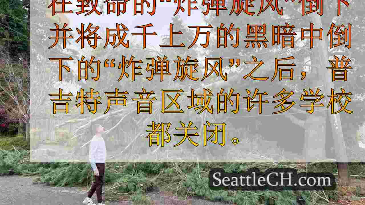 由于停电，华盛顿西部的许多学校仍关闭