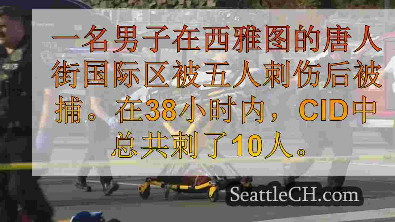 10人在37小时内在西雅图的CID中刺伤，男子被拘留