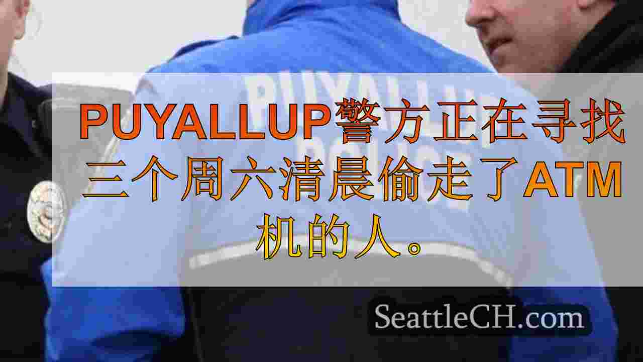 ATM盗贼使用被盗的挖掘机领导Puyallup警察在被盗卡车中追捕