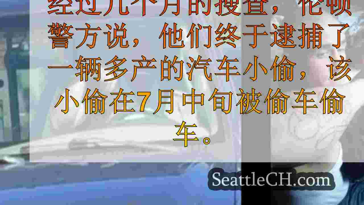 伦顿警方说，被捕的“多产汽车小偷”被捕了42次