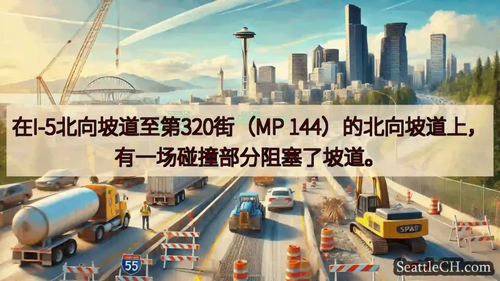 西雅图交通新闻 在I-5北向坡道至第320街（MP