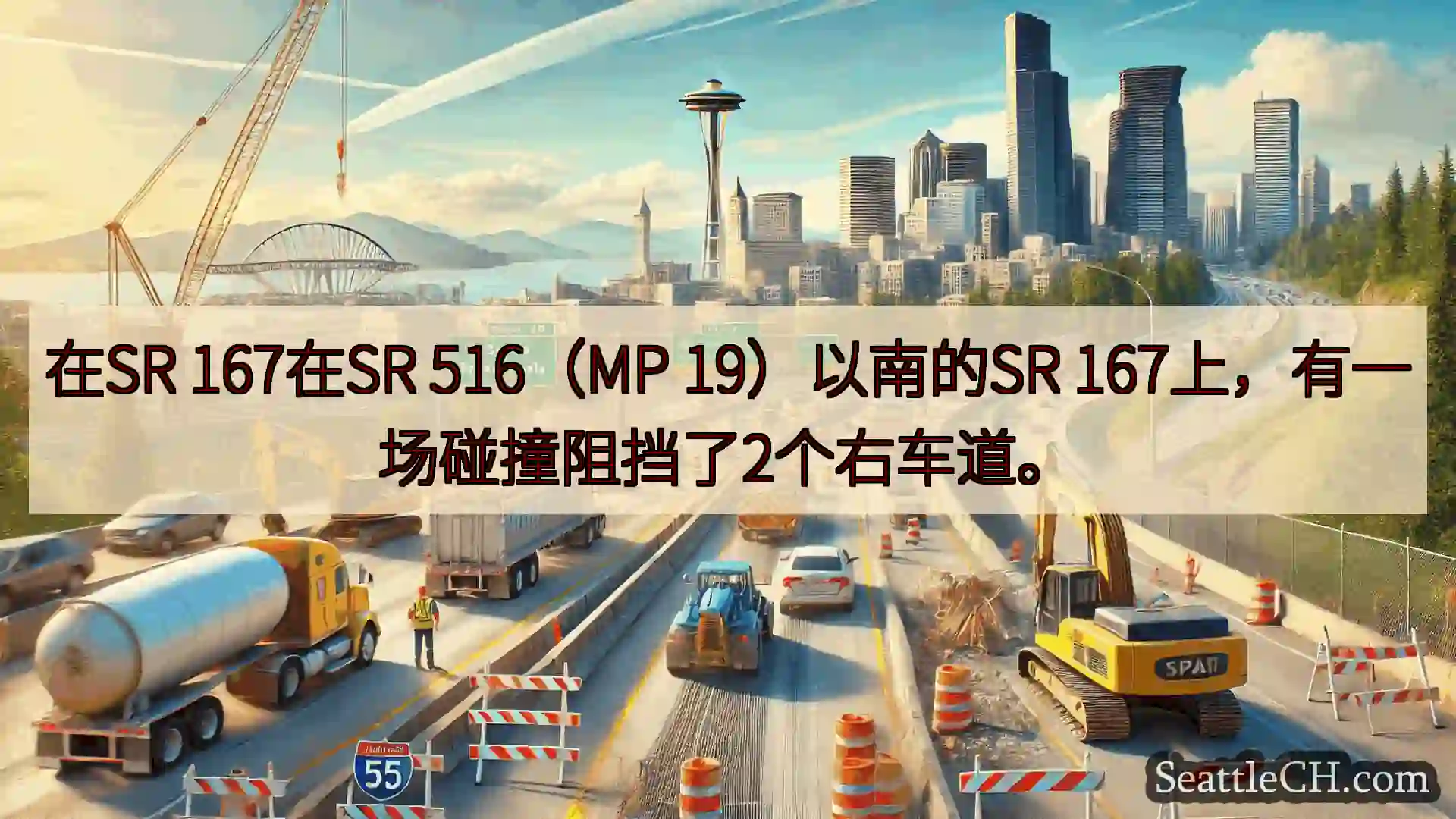 西雅图交通新闻 在SR 167在SR 516（MP 19）以南的SR