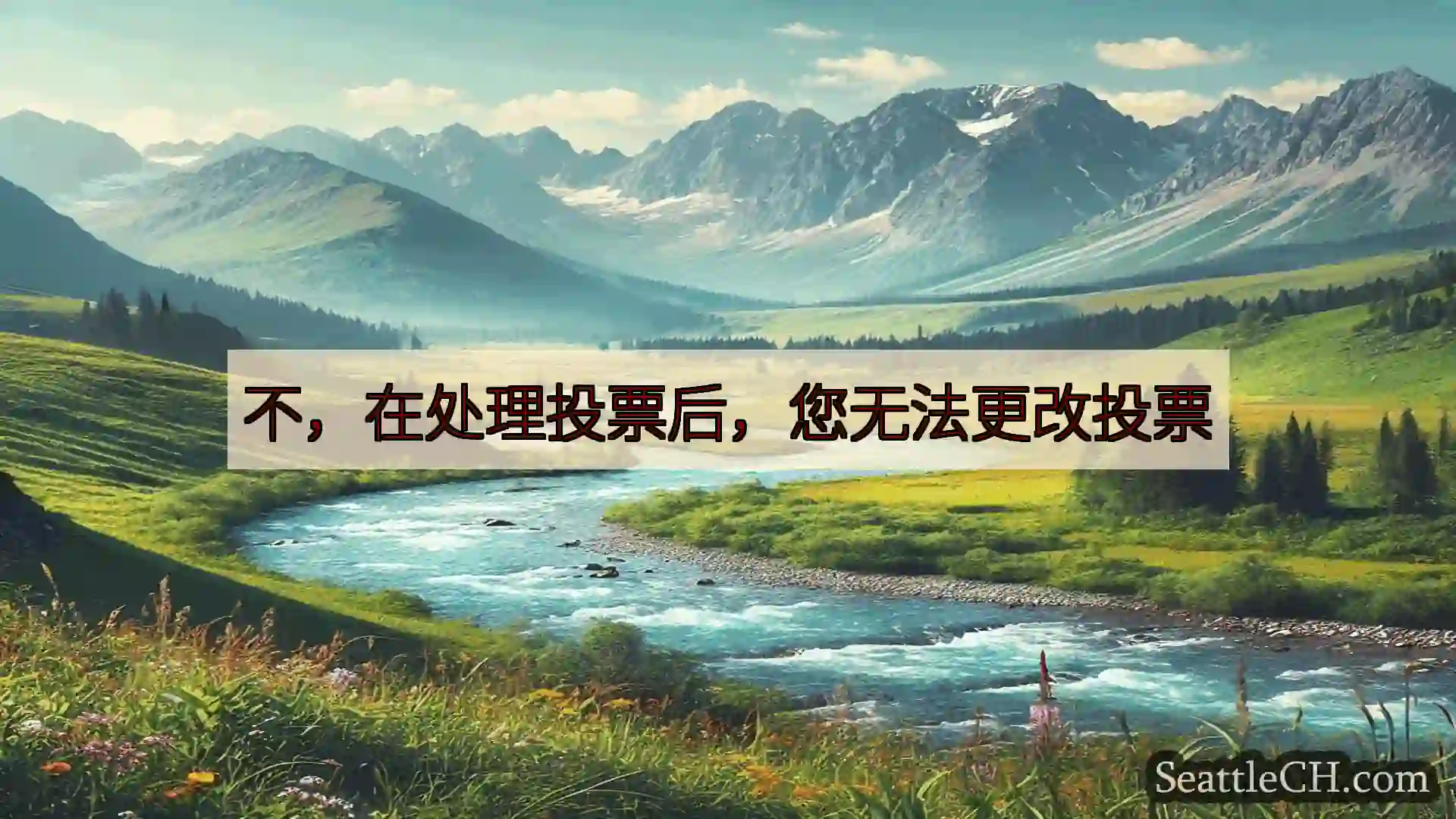 西雅图新闻 不，在处理投票后，您无法更改投票