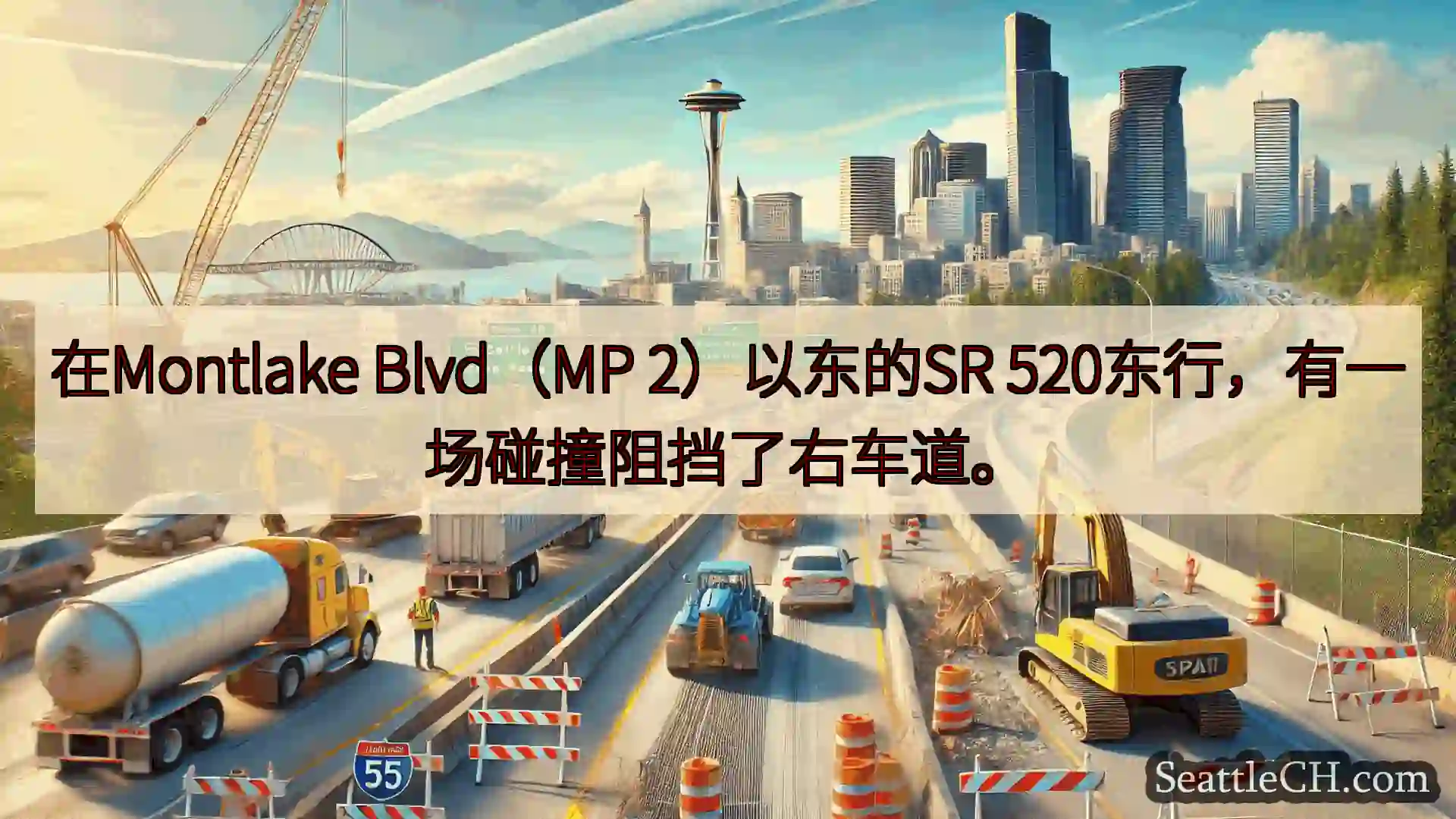 西雅图交通新闻 在Montlake Blvd（MP 2）以东的SR