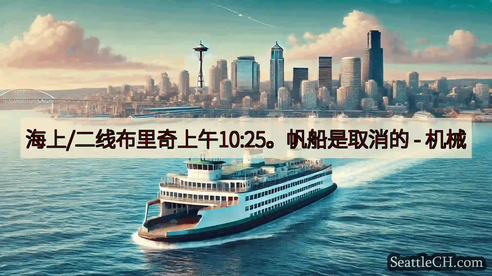 西雅图渡轮新闻 海上/二线布里奇上午10:25。帆船是取消的 -