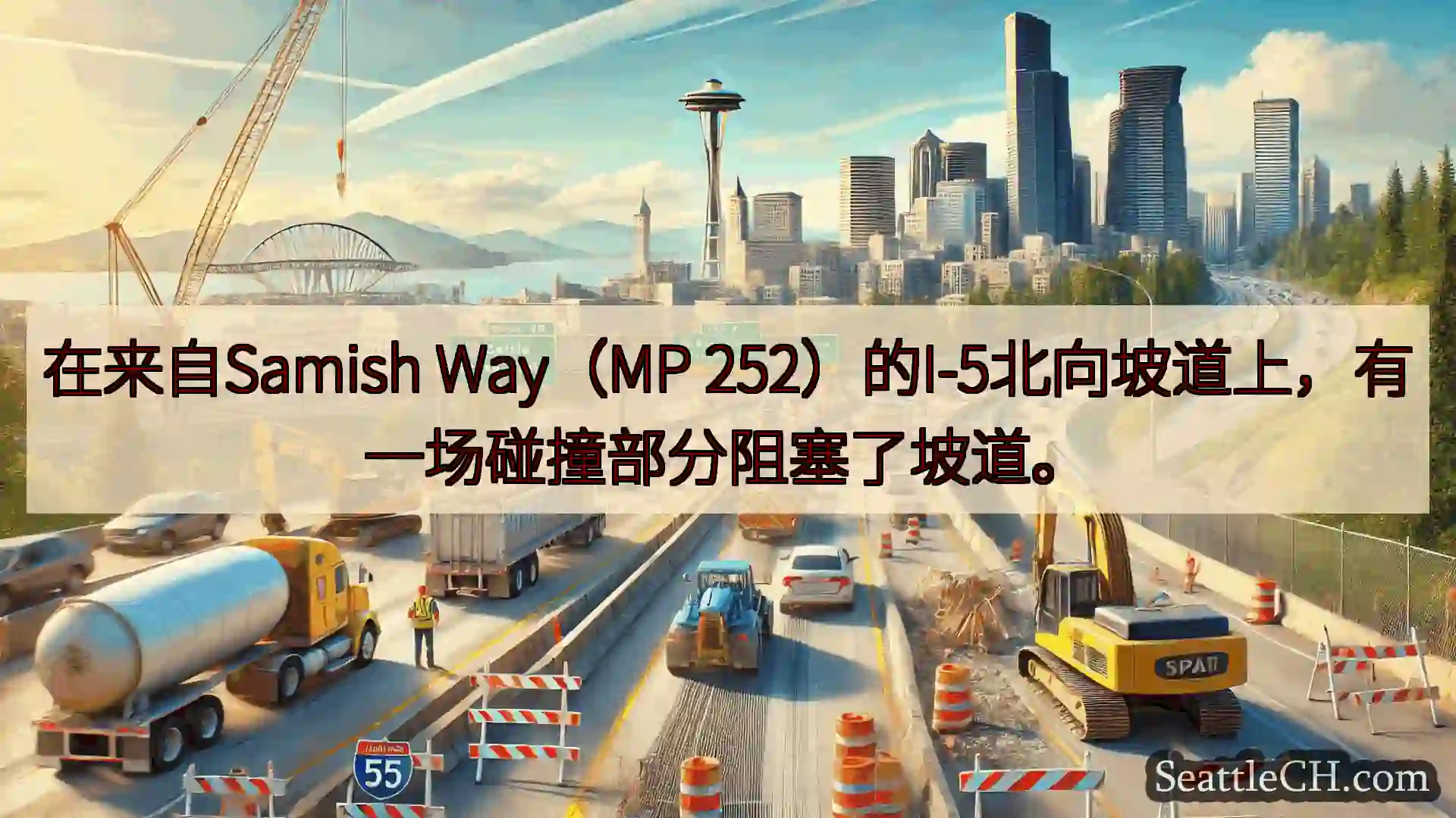 西雅图交通新闻 在来自Samish Way（MP