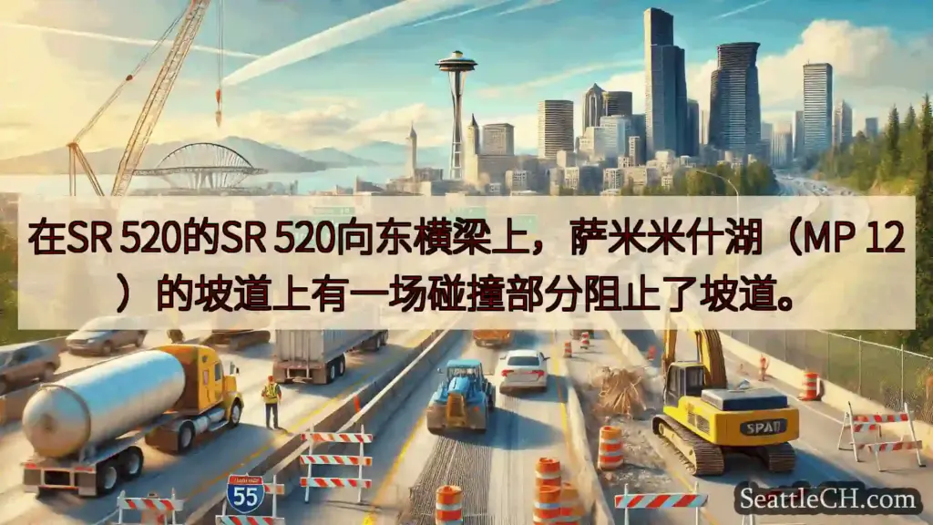 西雅图交通新闻 在SR 520的SR 520向东横梁上，萨米米什湖（MP
