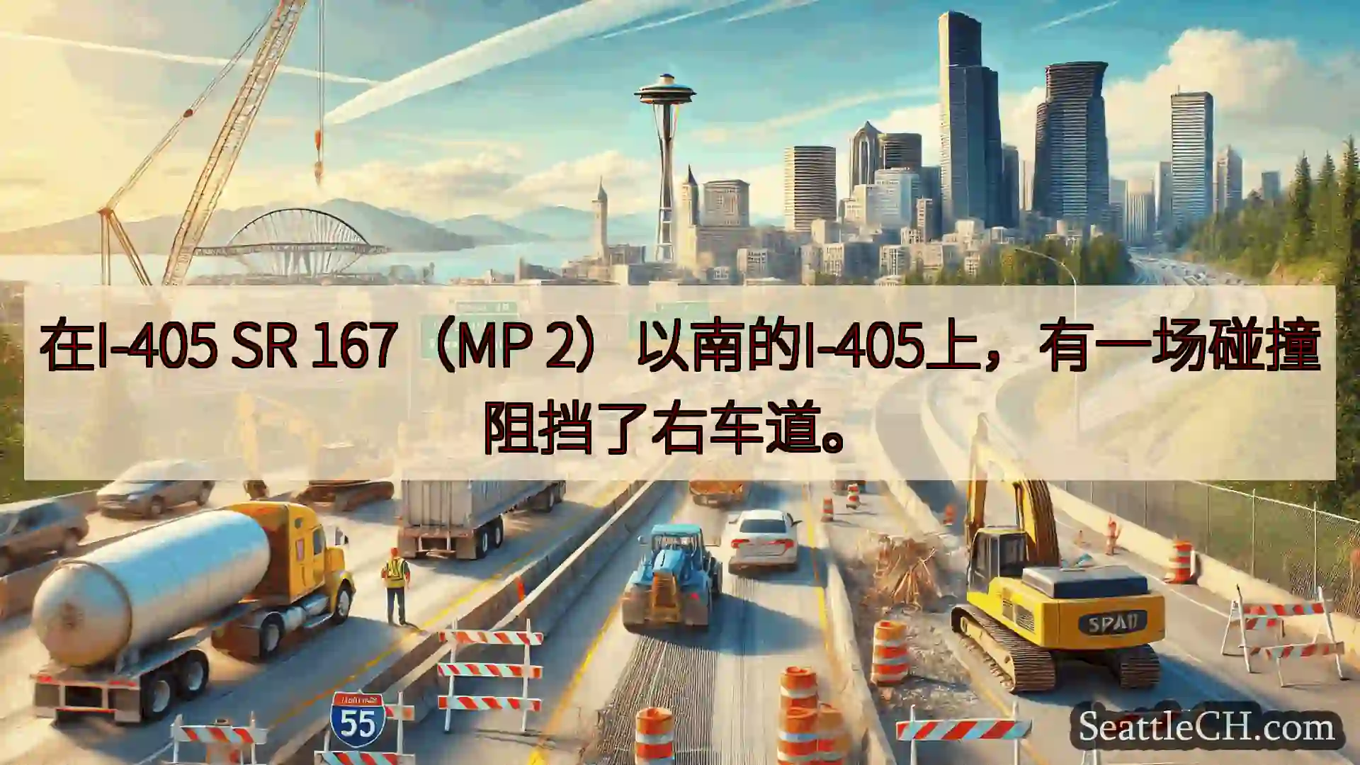 西雅图交通新闻 在I-405 SR 167（MP