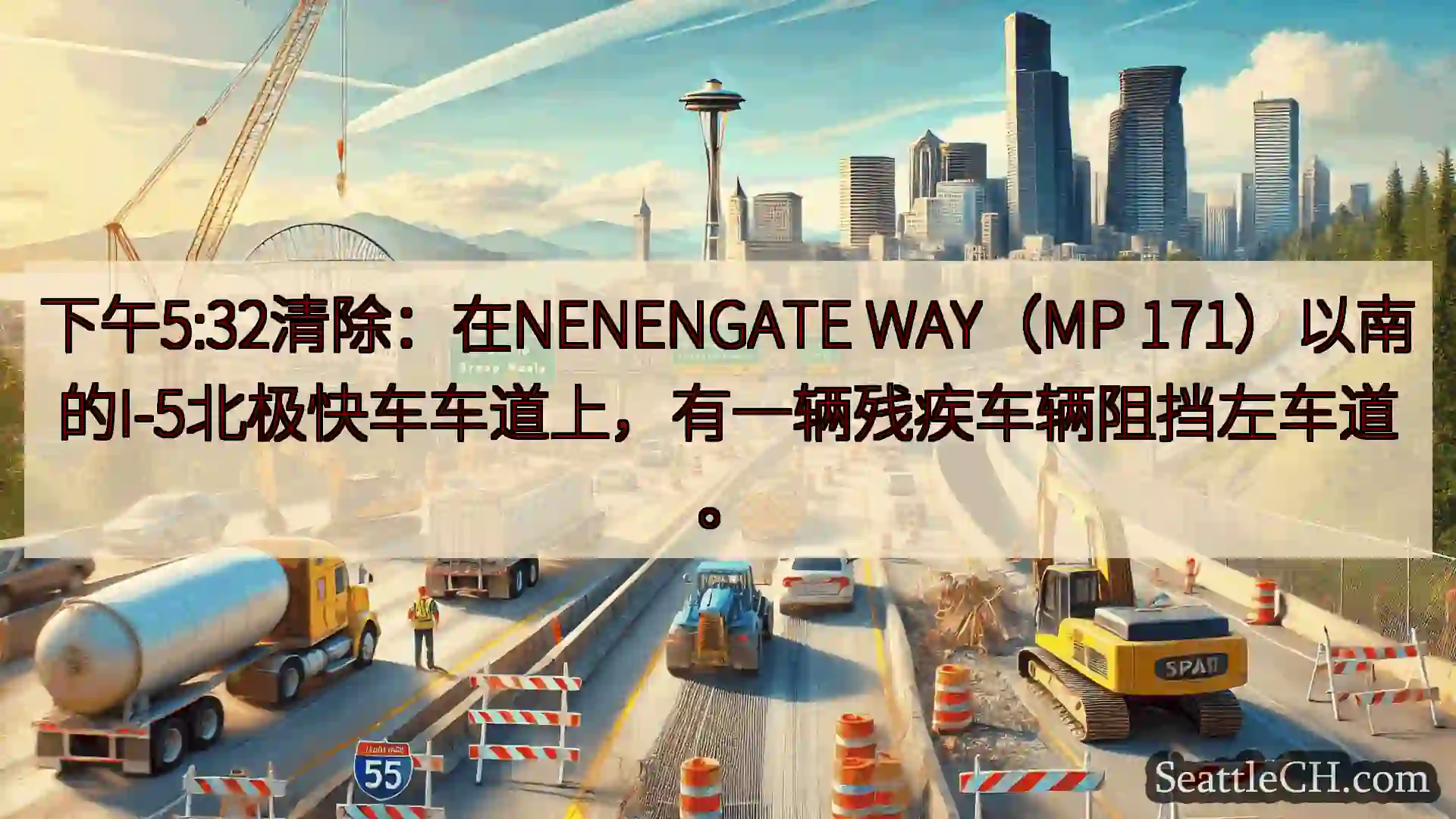 西雅图交通新闻 下午5:32清除：在NENENGATE WAY（MP