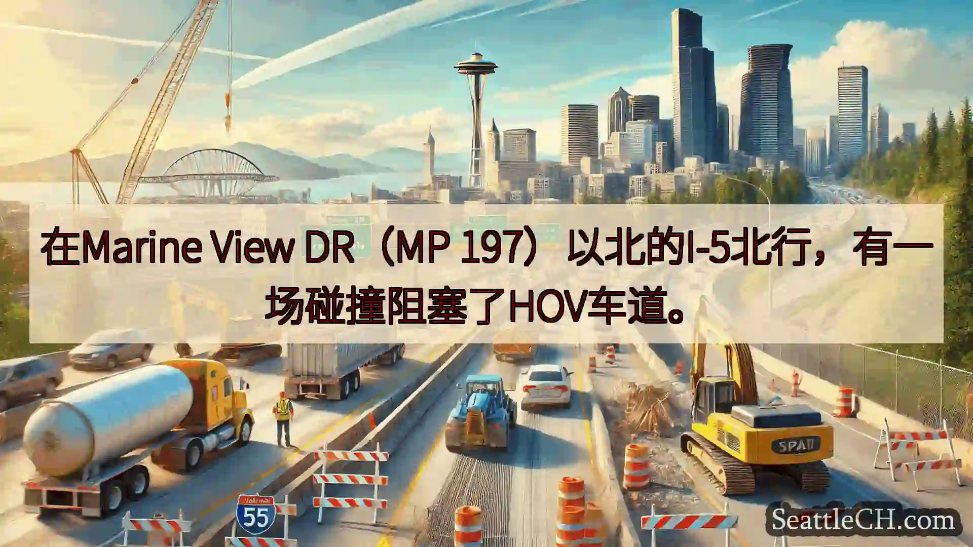 西雅图交通新闻 在Marine View DR（MP