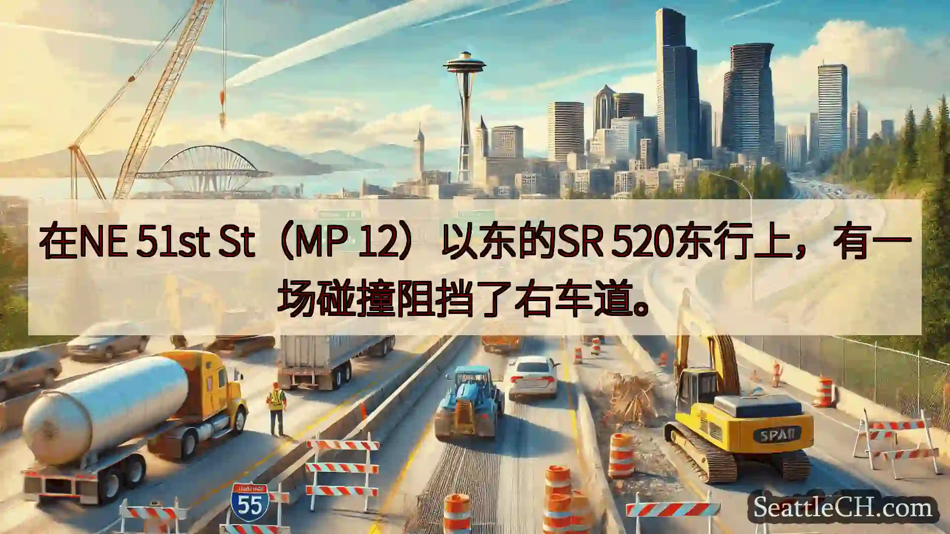 西雅图交通新闻 在NE 51st St（MP 12）以东的SR