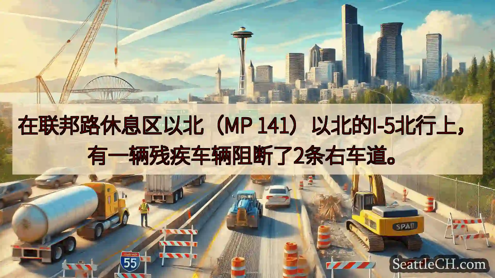 西雅图交通新闻 在联邦路休息区以北（MP