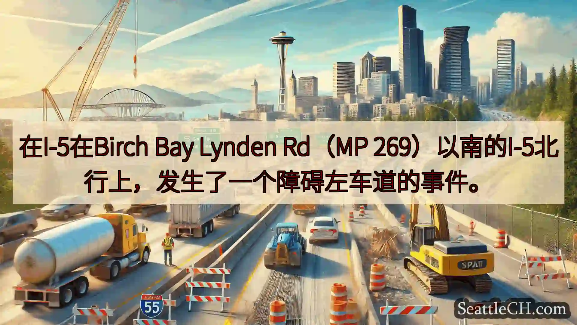 西雅图交通新闻 在I-5在Birch Bay Lynden Rd（MP